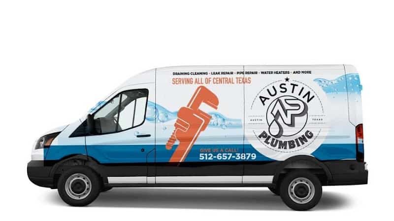 Plumbing service truck ready for cast iron pipe repair
