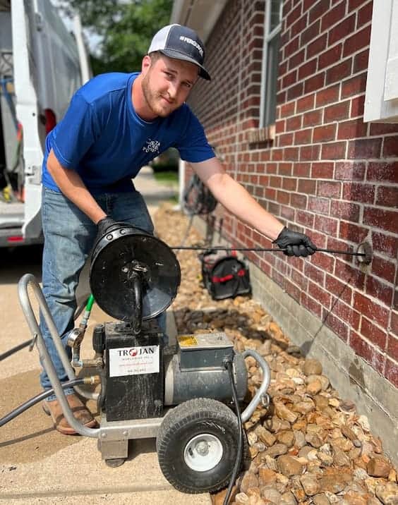 Plumbing team on residential job site