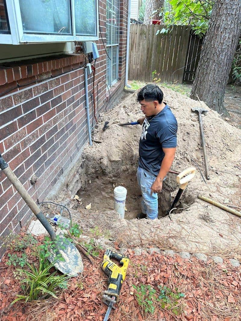 Plumbing team on residential job site
