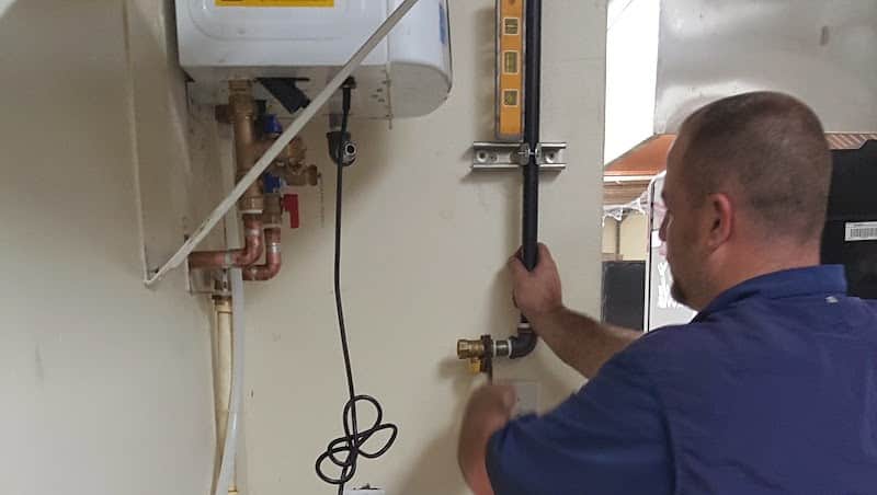 Plumbing service truck ready for cast iron pipe repair