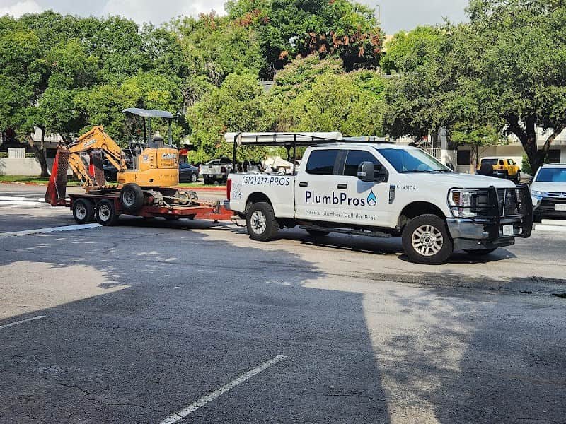 Plumbing service truck ready for cast iron pipe repair