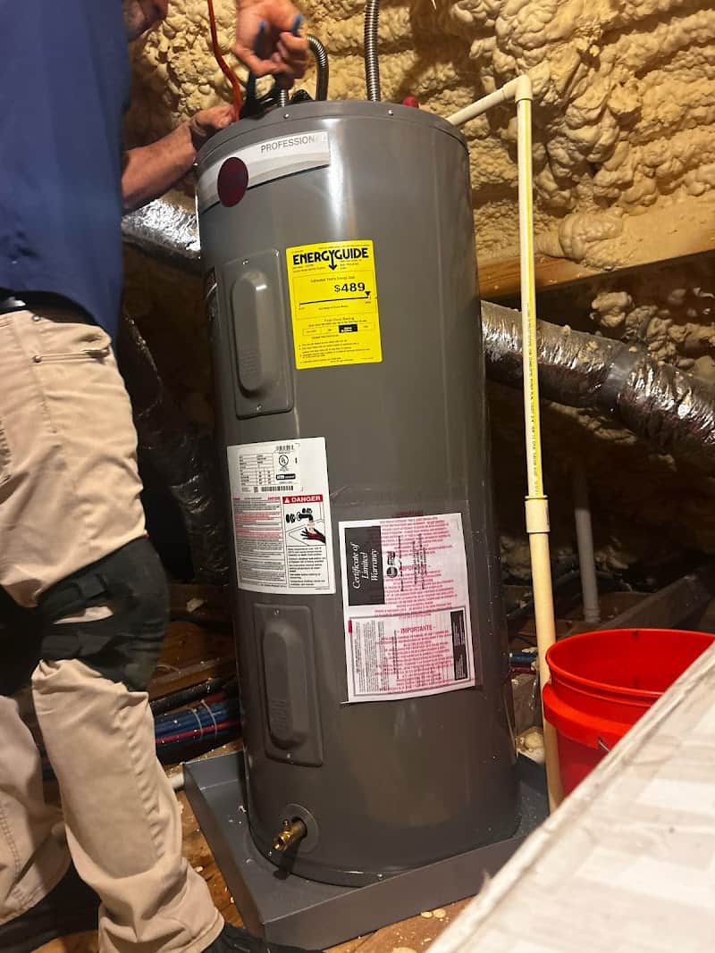 Plumbing team on residential job site