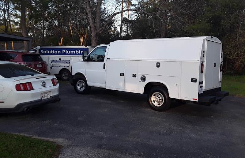 Plumbing service truck ready for cast iron pipe repair