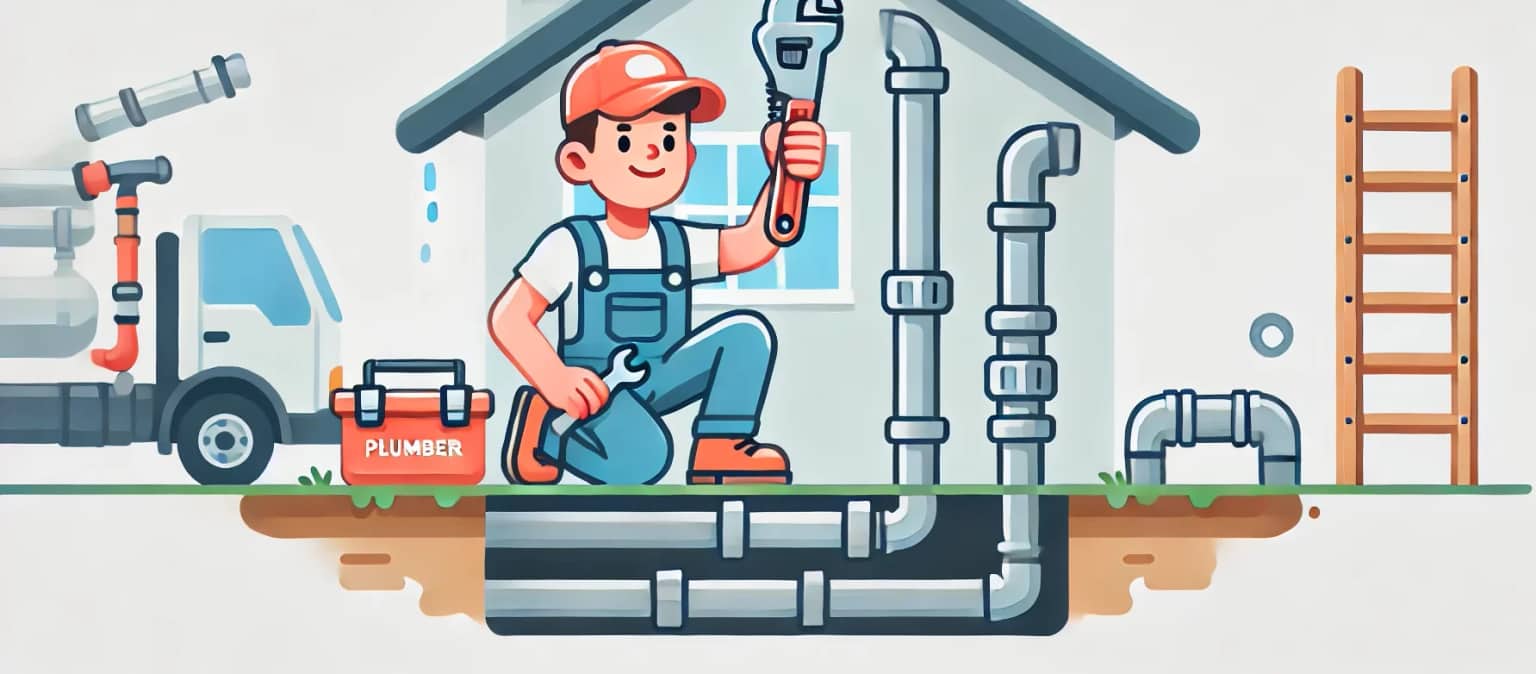 Licensed plumber inspecting cast iron drain pipes to determine if replacement is needed