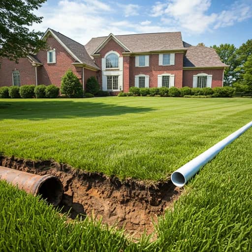 Cast iron pipe replacement specialist replacing old deteriorated pipes under Austin home