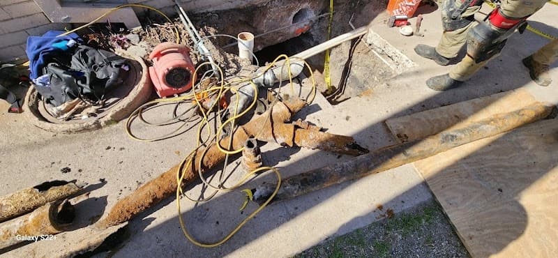 Plumbing team on residential job site