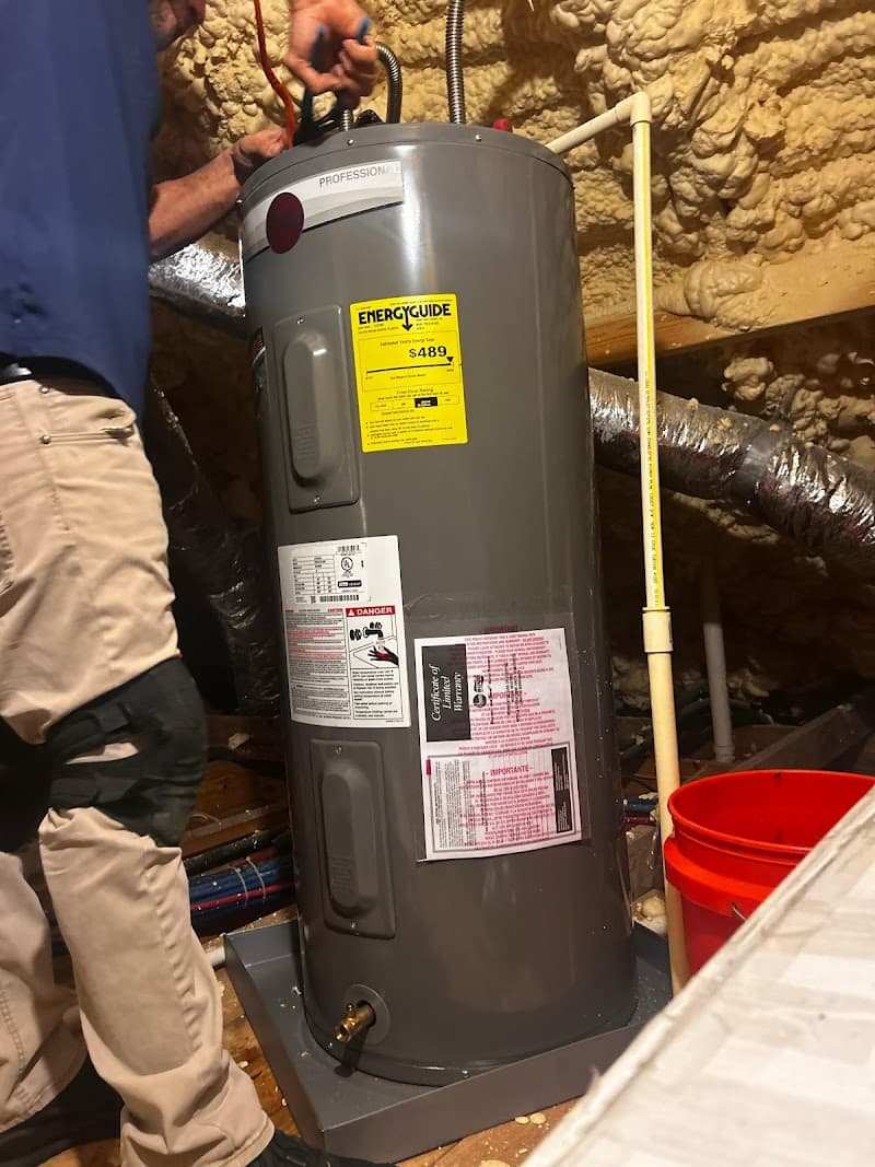 Plumbing team on residential job site